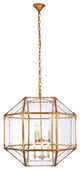 Elegant 1514D24GI Gordon 6 Light Golden Iron Chandelier