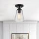 Mini Seeded Glass Ceiling Light, Black, Vintage
