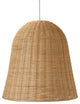 Handwoven Wicker Bell Pendant Lamp, Natural, Natural Brown