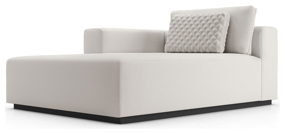 Spruce Modular Left Chaise, Chalk Fabric