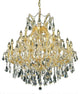 24 light Maria Theresa Gold 36" Chandelier Clear Crystal