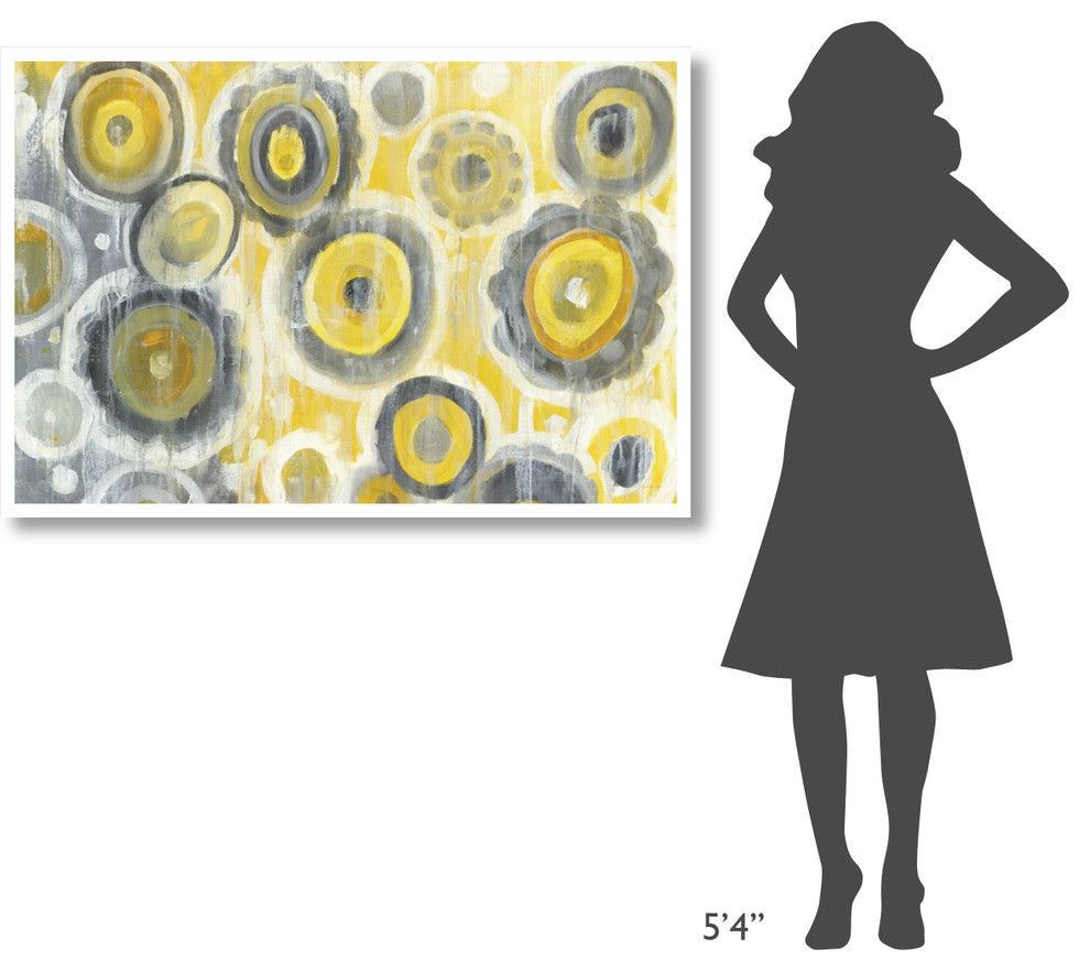 "Abstract Circles Crop" Digital Paper Print by Danhui Nai, 50"x34"