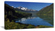 Calm Clear Lake with Mountains, Landscape Canvas Art Print, 32"x16"