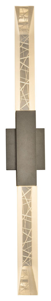 Refracton Large Outdoor Sconce, Coastal Dark Smoke