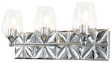 Epsilon 3 Light Bath Vanity Light, Polished Chrome