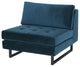 Janis Midnight Blue Fabric Armless Sofa Seat, HGSC542