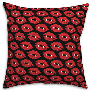 Vampire Lips 16x16 Throw Pillow
