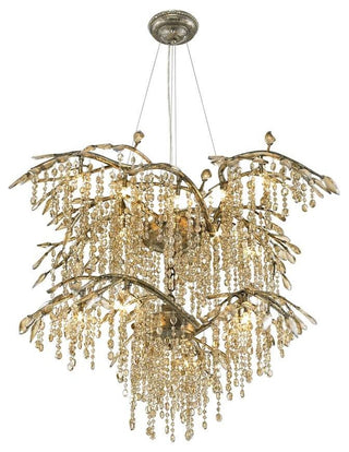 Golden Lighting Autumn Twilight 2 Tier Chandelier in Mystic Gold