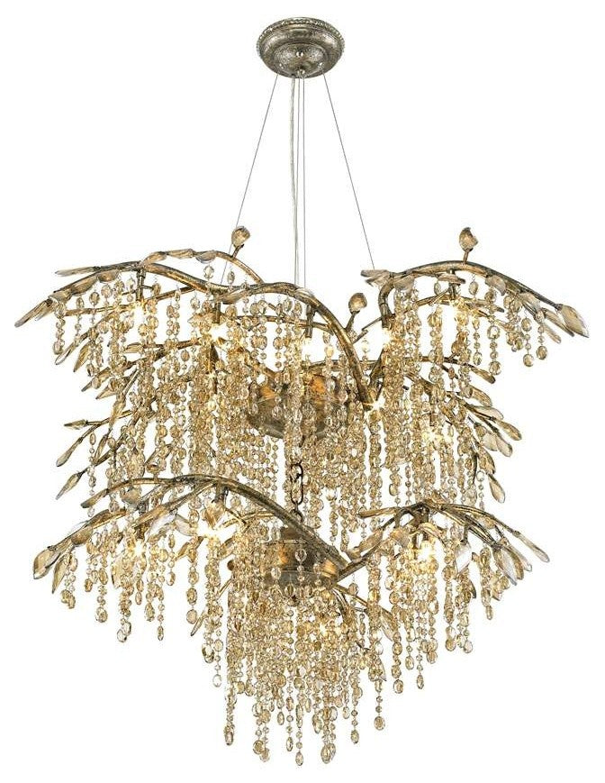 Golden Lighting Autumn Twilight 2 Tier Chandelier in Mystic Gold
