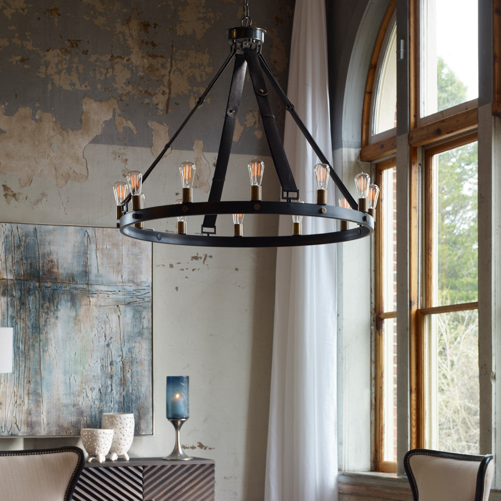 Uttermost Marlow 12 Light 40" Circle Chandelier