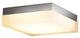 WAC Lighting Dice 6" Square LED Warm White Flush Mount in Brushed Nickel