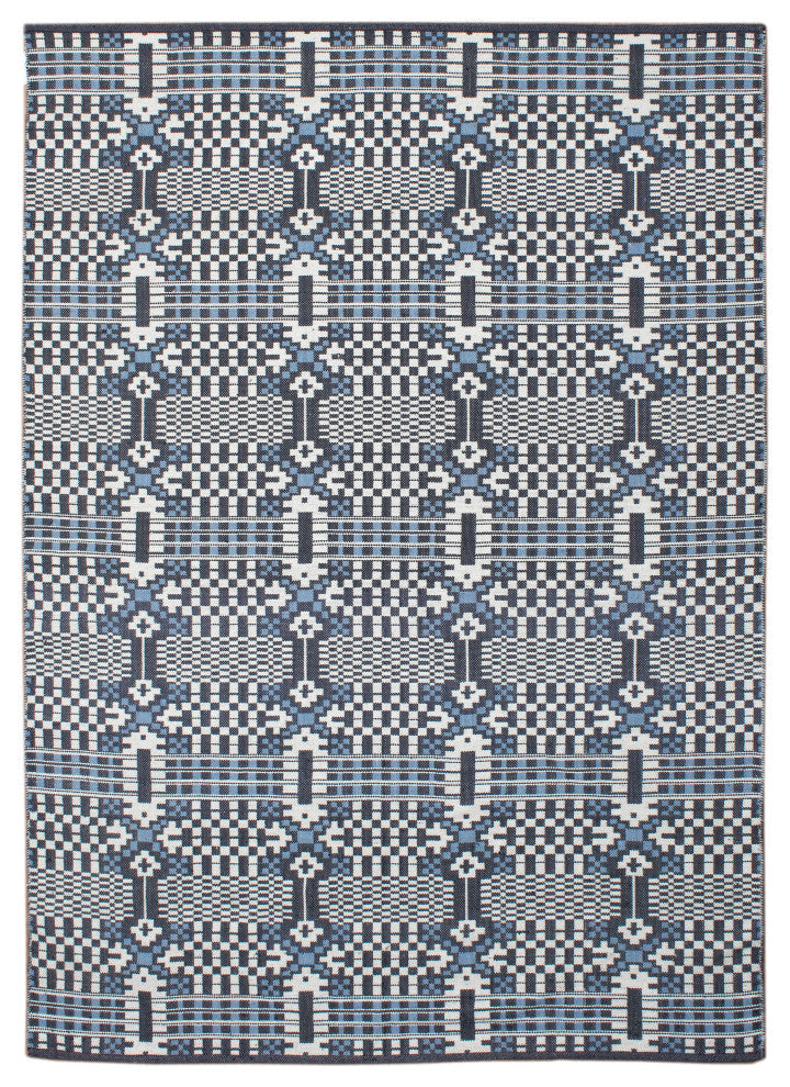 NuStory Porto Hand-Made Contemporary Area Rug, Blue, 5' X 8'
