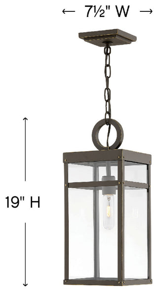 Hinkley Lighting 2802 Porter 1 Light 8"W Lisa McDennon Open Air - Aged Zinc