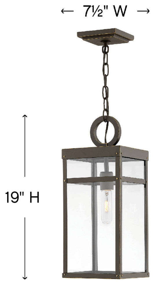 Hinkley Lighting 2802 Porter 1 Light 8"W Lisa McDennon Open Air - Aged Zinc