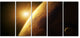 Planet Mars Close up with Sunrise, Large Landscape Canvas Art, 60"x28", 5 Panels