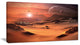 Alien Planet 3D Rendered Computer Art, Landscape Canvas Art Print, 32"x16"