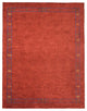 HAND KNOTTED LOOM SILK ECO-FRIENDLY AREA RUG -8'x10',Rectangle,Rust,Contemporary