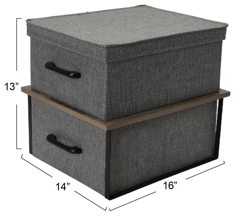 Stacking Storage Boxes With Laminate Top