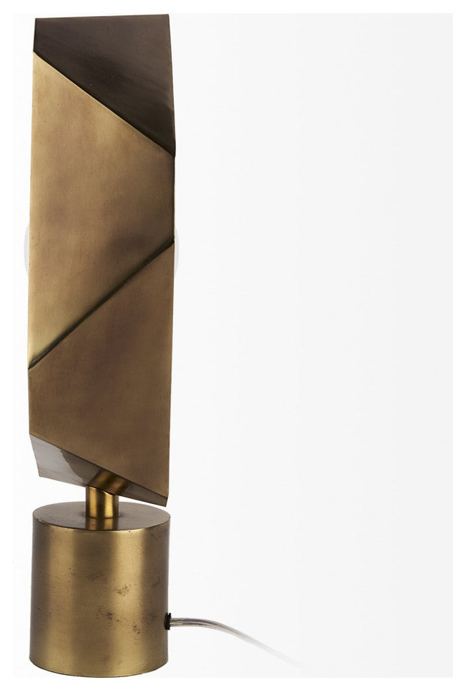 Golden Geometric Halo Table or Desk Lamp