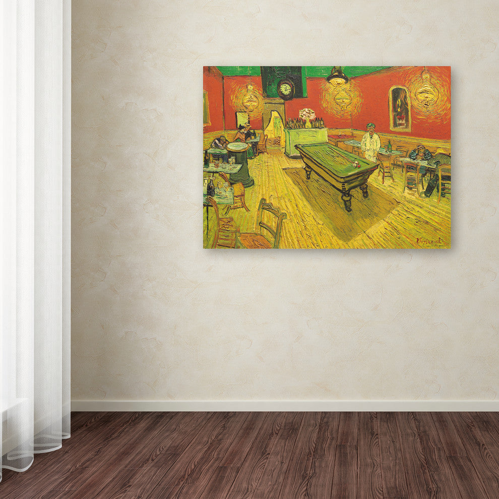 Vincent van Gogh 'Night Caf? with Pool Table' Canvas Art, 47 x 35