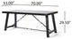 Hempstead Indoor Modern Industrial Acacia Wood Dining Table, Black