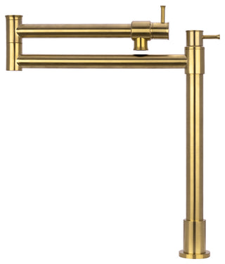 Copper Pot Filler Kitchen Faucet Deck-Mounted, Brushed Gold