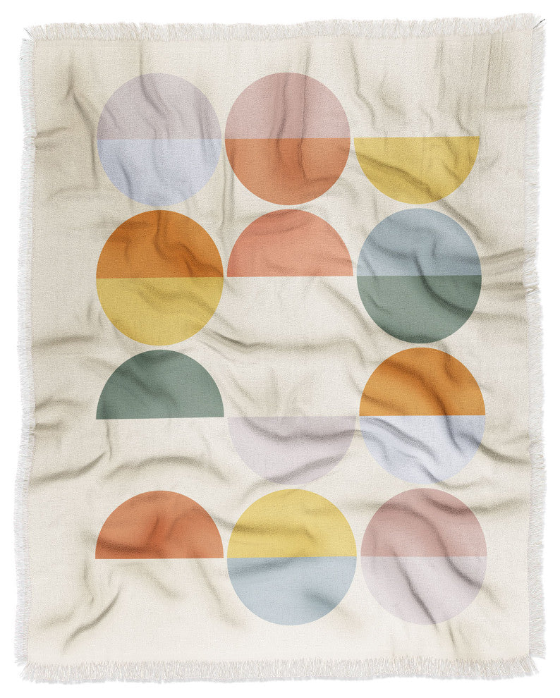 Alisa Galitsyna Pastel Geometric Shapes 2 Throw Blanket