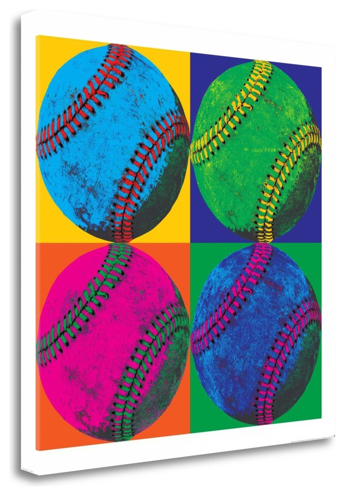 "Ball Four Baseball" By Wild Apple Portfolio, Giclee on Gallery Wrap Canvas