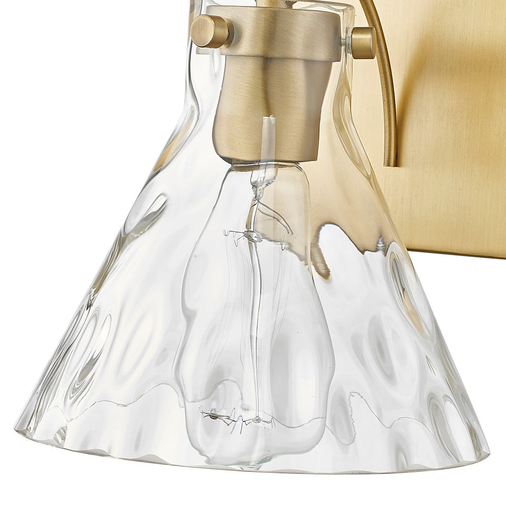 1 Light 7.125 in. Vintage Brass Sconce