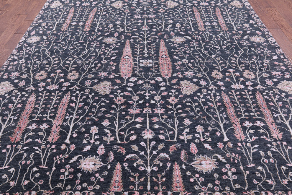 Wool and Silk Persian Ziegler Handmade Rug 8' 9" X 12' 1" Q9254