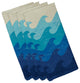 Deep Sea, Geometric Print Napkin, Blue, Set of 4