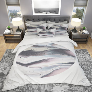 Circle Marble Ii Geometric Duvet Cover Set, Full/Queen