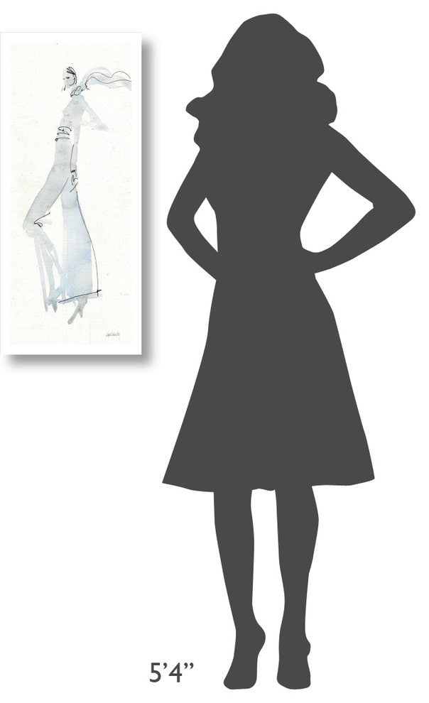 "La Fashion III" Digital Paper Print by Anne Tavoletti, 14"x32"
