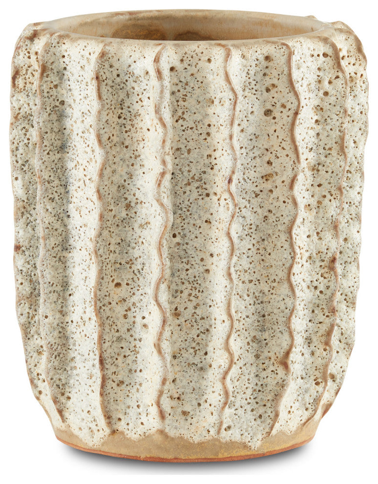 Sunken Boat Moss White Vase, Small