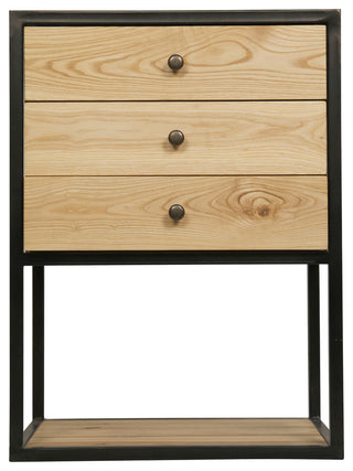 Pearce Side Table, Elm and Metal