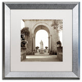 Alan Blaustein 'Giardini Italiano V' Art, Silver Frame, White Mat, 16x16