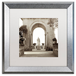 Alan Blaustein 'Giardini Italiano V' Art, Silver Frame, White Mat, 16x16