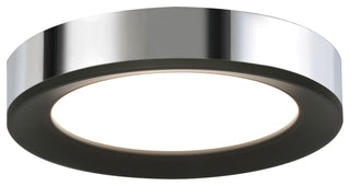 Alta LED Low Profile Flush Mount, Black/Chrome, 12"