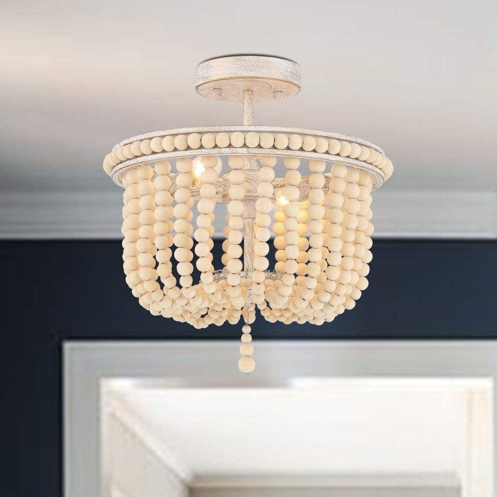 2 Light 12.6'' Unique/Statement Bowl Flush Mount