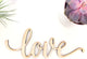 Script Love Wood Sign, 24"x8"