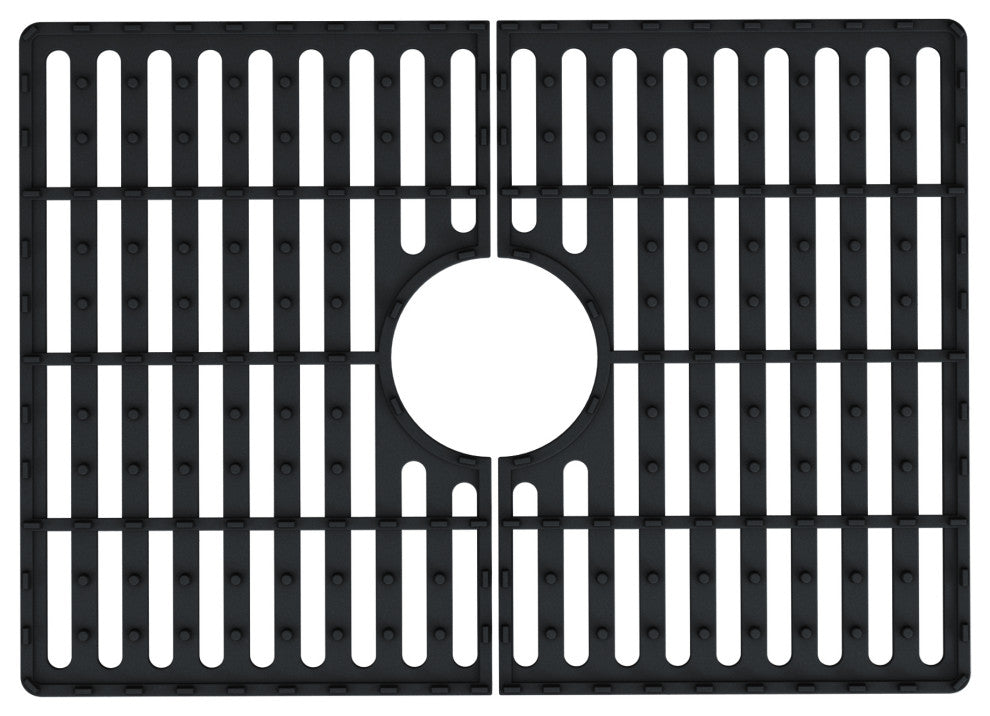 VIGO Silicone Protective Bottom Grid for Single Bowl Kitchen Sink, Matte Black, 21" L X 15" W