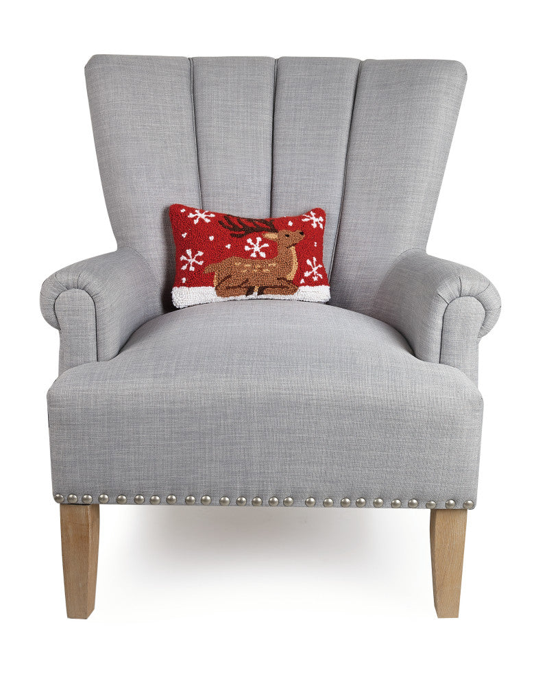 Sitting Reindeer Hook Pillow