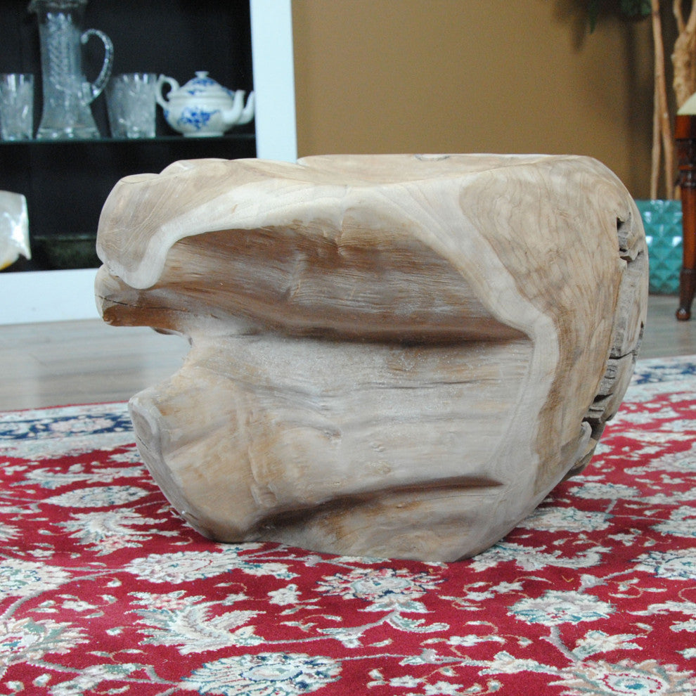 NSMC129 Teak Rootball Tractor Seat