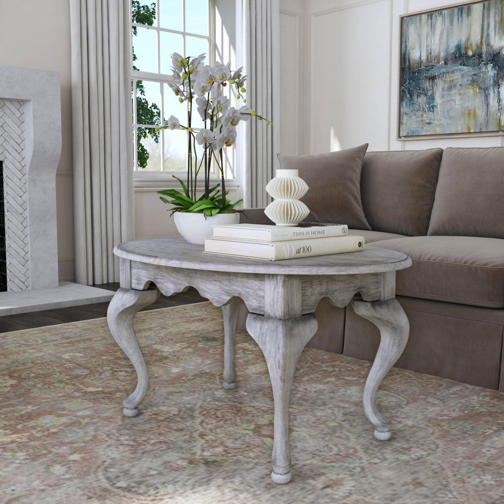 Grace Oval Coffee Table, Gray