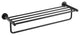 Elie Bathroom Shelf with Towel Bar, Matte Black