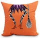 Esmerelda Orange Halloween Print Decorative Throw Pillow, 18"
