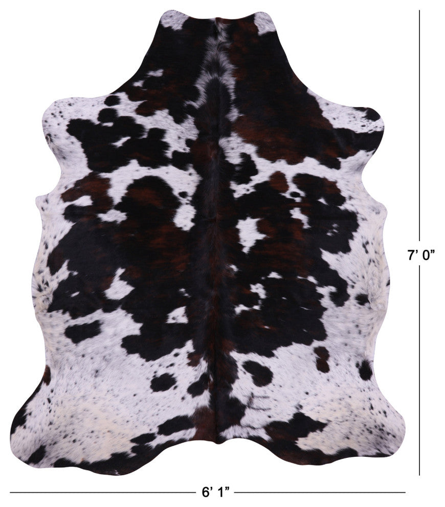 7' 0" X 6' 1" Natural Cowhide Rug C1522