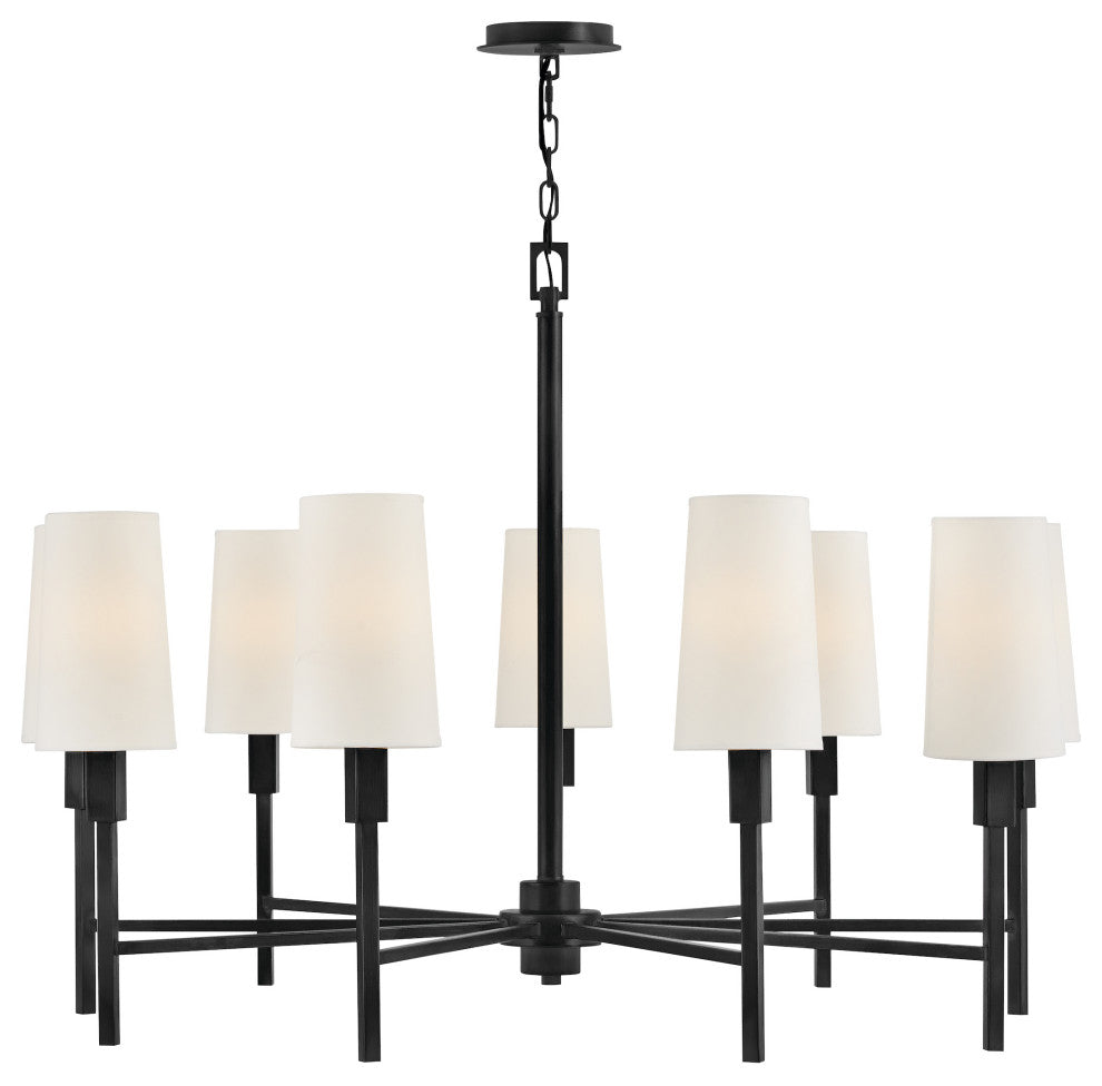 Hinkley Fenwick Large Chandelier, Black