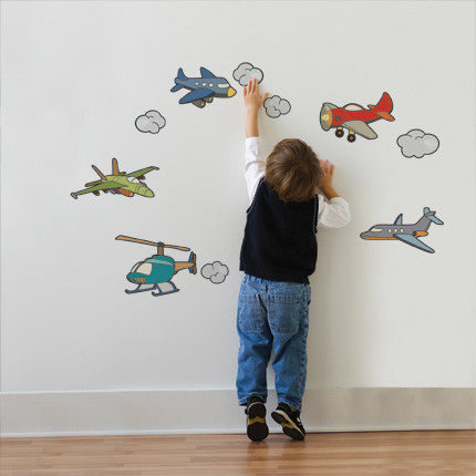 Airplanes and Helicopters Vinyl Wall Stickers