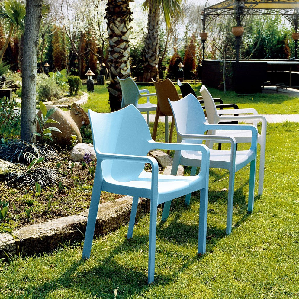 Compamia Diva Outdoor Dining Armchair, Set of 2, Light Blue
